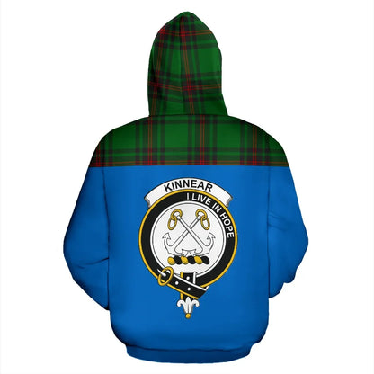 Printivon Tartan All Over Hoodie Kinnear Clans