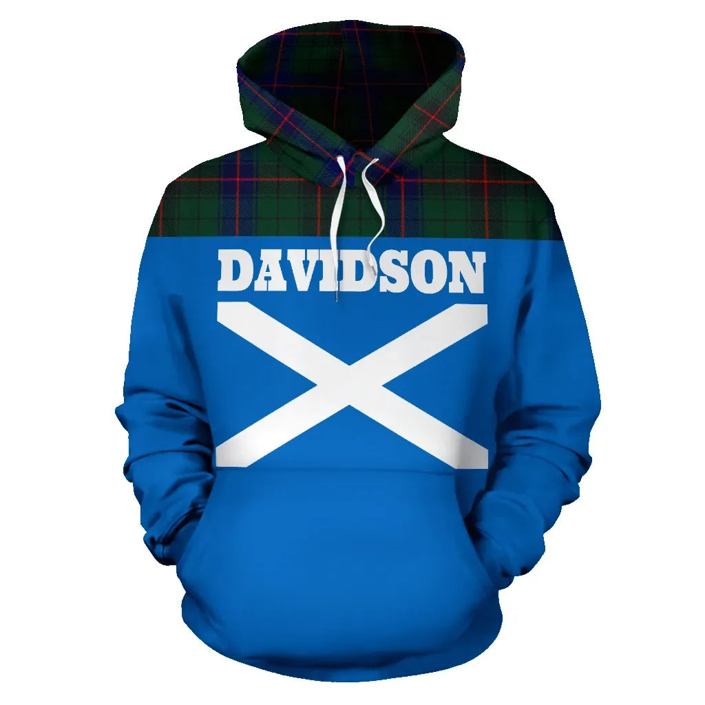 Printivon Tartan All Over Hoodie Davidson Clans