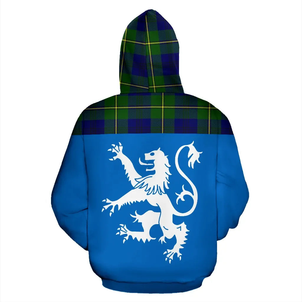 Printivon Tartan All Over Hoodie Lion Johnston Modern