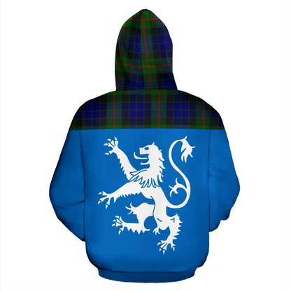 Printivon Tartan All Over Hoodie Lion Gunn Modern