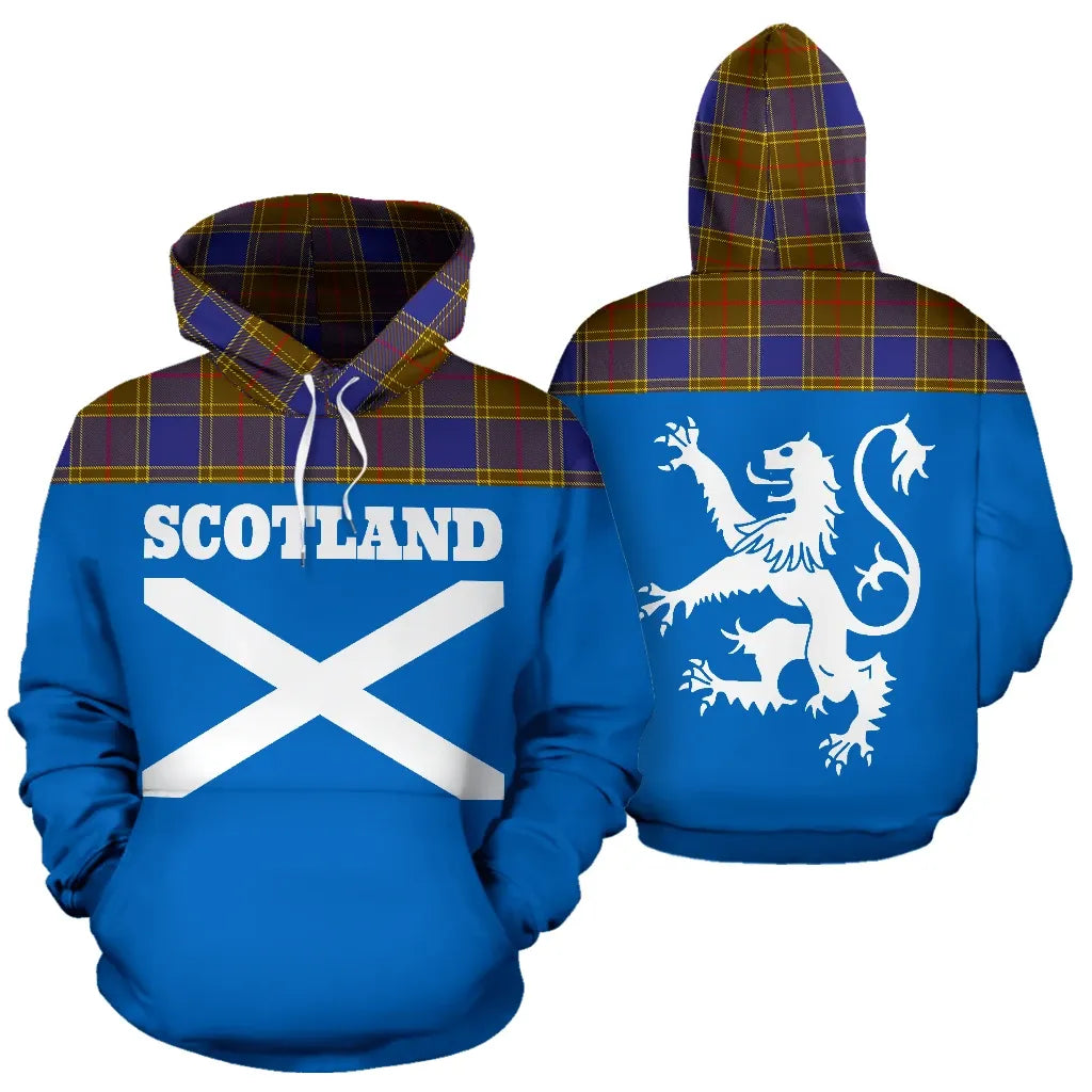 Printivon Tartan All Over Hoodie Lion Balfour Modern