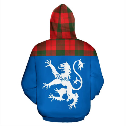 Printivon Tartan All Over Hoodie Lion Erskine Modern