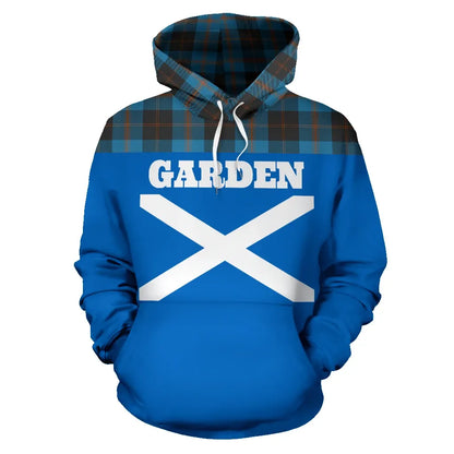 Printivon Tartan All Over Hoodie Garden Clans