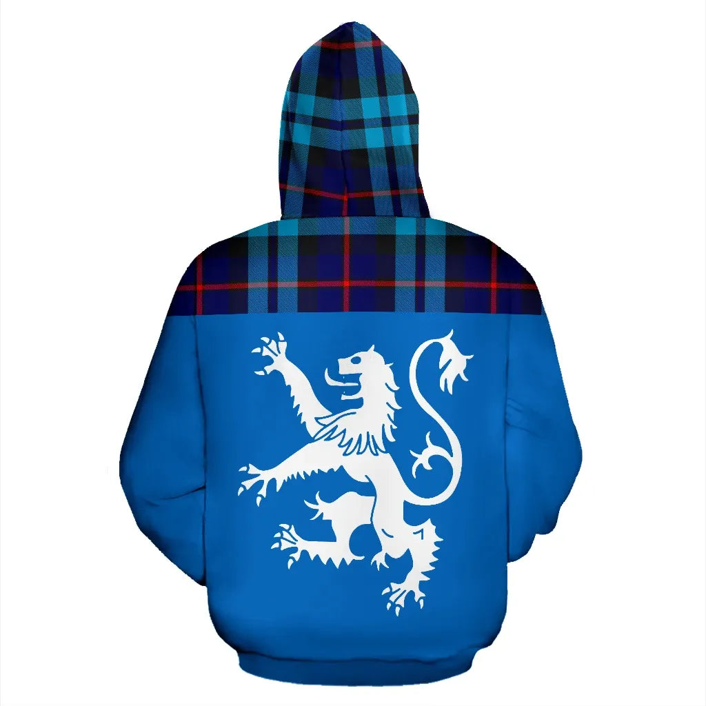 Printivon Tartan All Over Hoodie Lion Mccorquodale