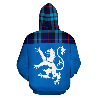 Printivon Tartan All Over Hoodie Lion Mccorquodale