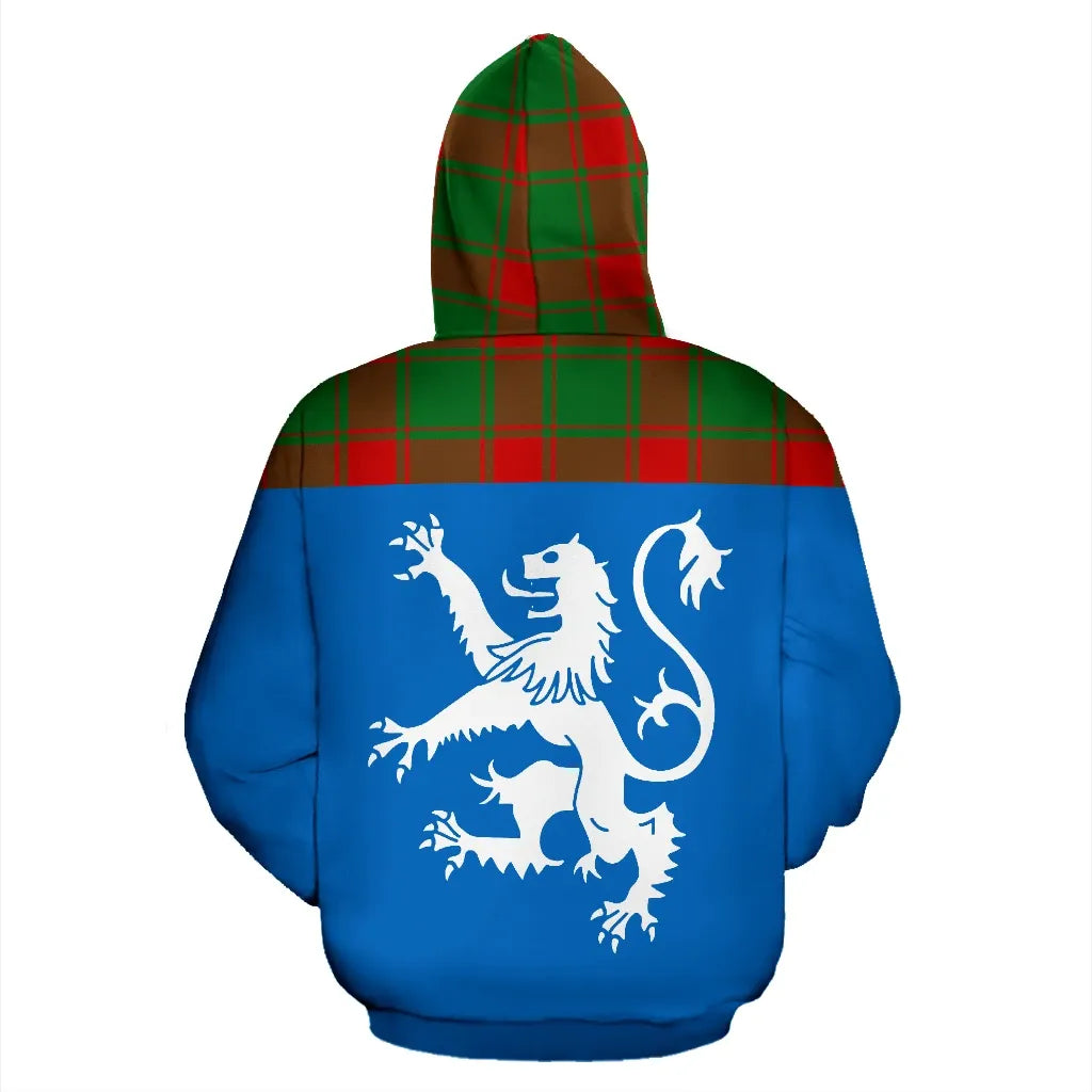 Printivon Tartan All Over Hoodie Lion Middleton Modern