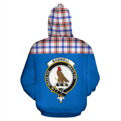 Printivon Tartan All Over Hoodie Boswell Clans