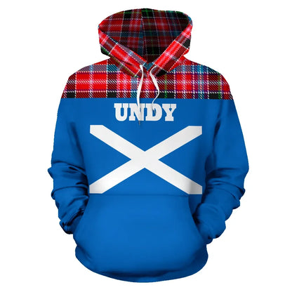 Printivon Tartan All Over Hoodie Undy Clans