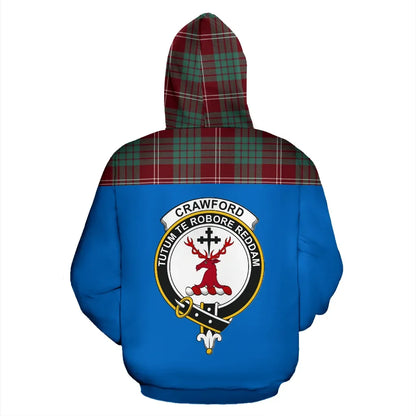 Printivon Tartan All Over Hoodie Crawford Clans