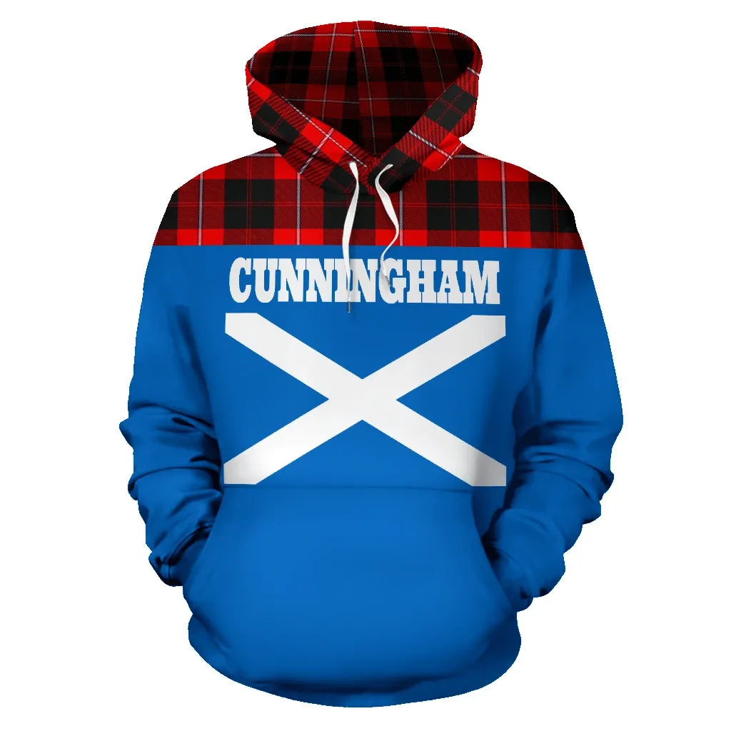 Printivon Tartan All Over Hoodie Cunningham Clans