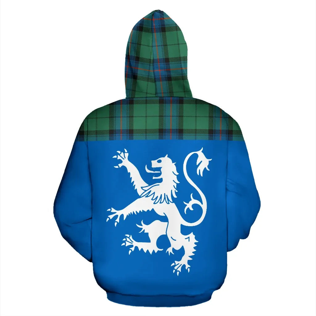 Printivon Tartan All Over Hoodie Lion Armstrong Ancient