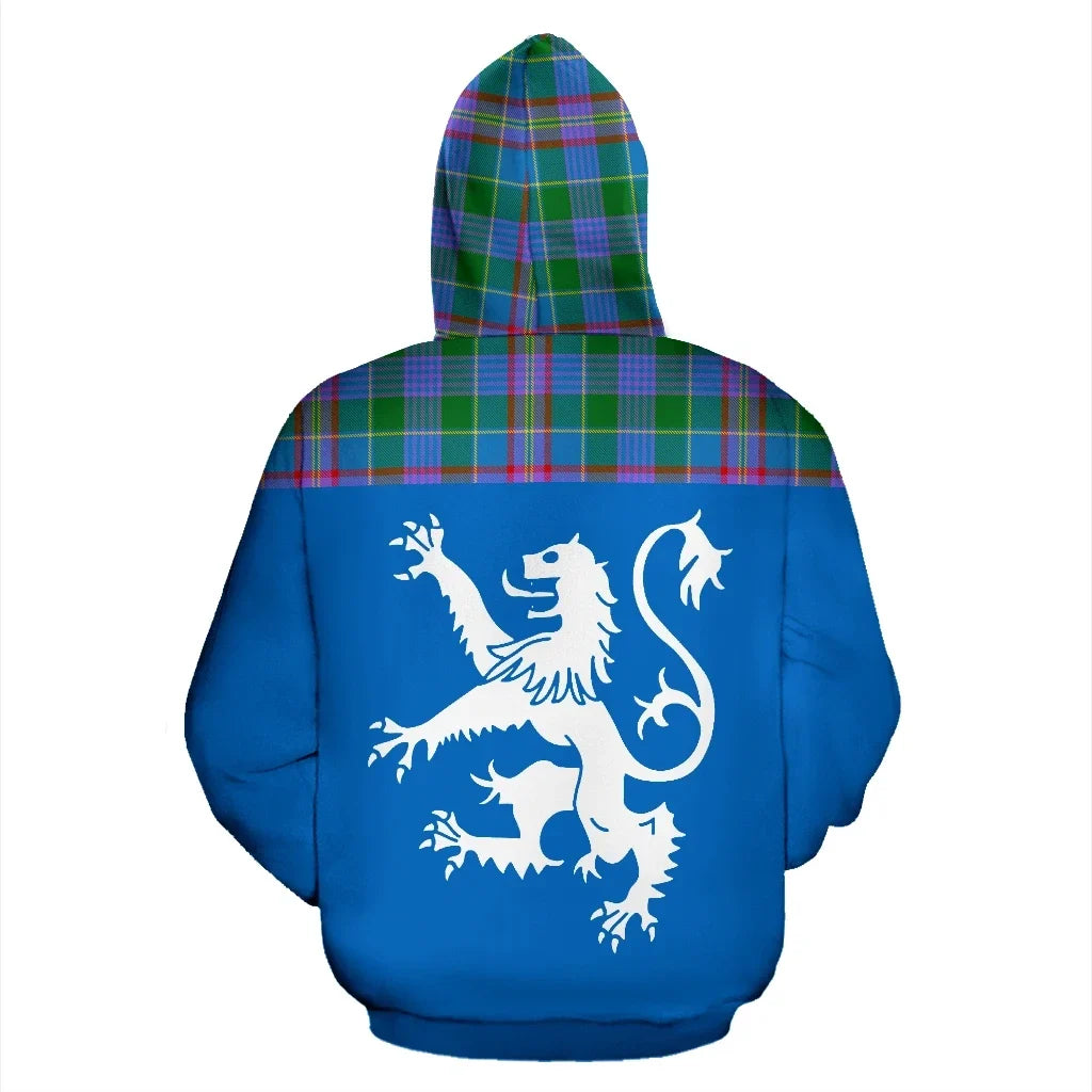 Printivon Tartan All Over Hoodie Lion Ralston