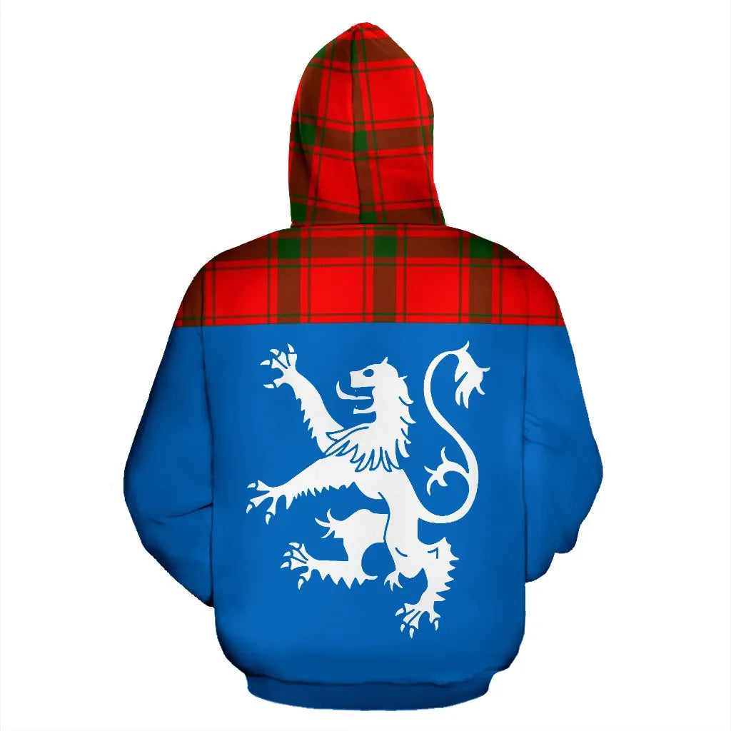 Printivon Tartan All Over Hoodie Lion Macdonald Of Sleat