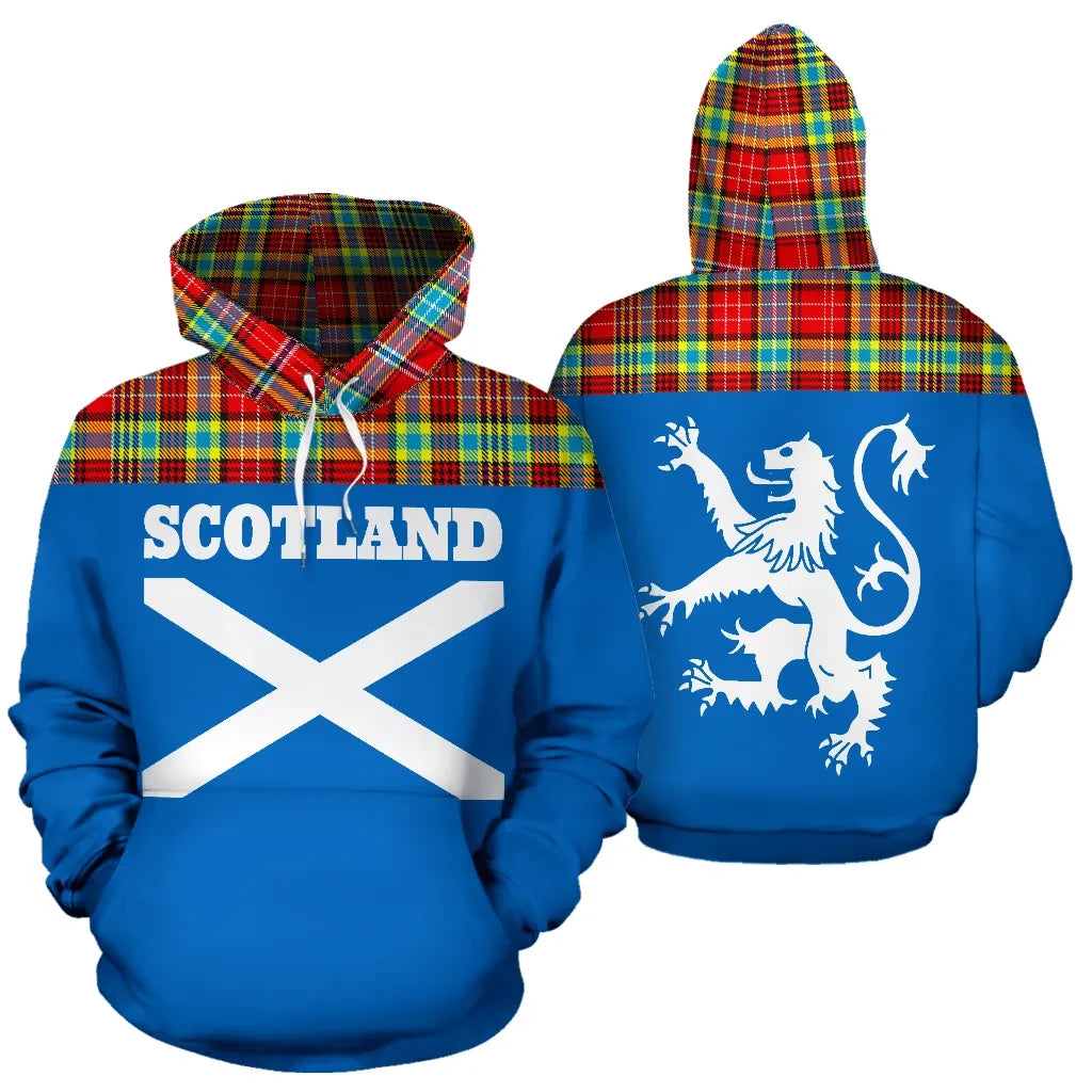 Printivon Tartan All Over Hoodie Lion Ogilvie