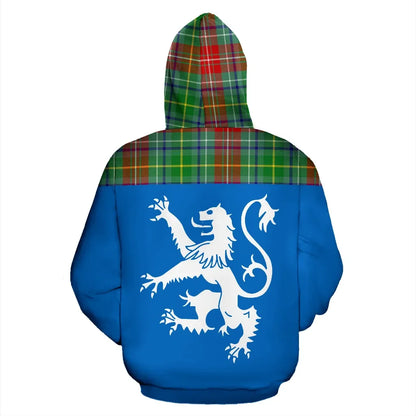 Printivon Tartan All Over Hoodie Lion Muirhead