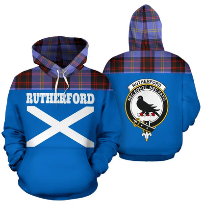 Printivon Tartan All Over Hoodie Rutherford Clans
