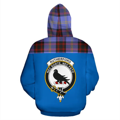 Printivon Tartan All Over Hoodie Rutherford Clans
