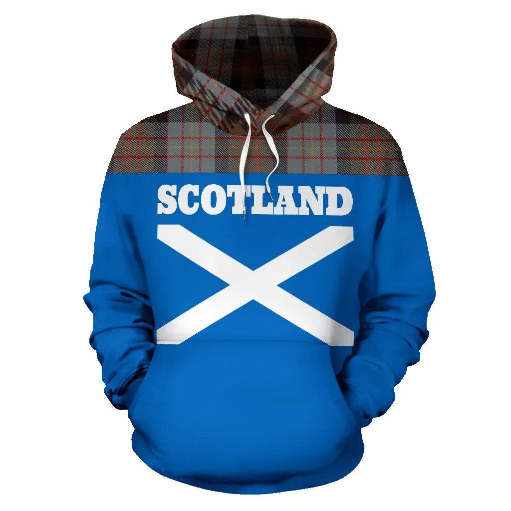 Printivon Tartan All Over Hoodie Lion Cameron Of Erracht Weathered