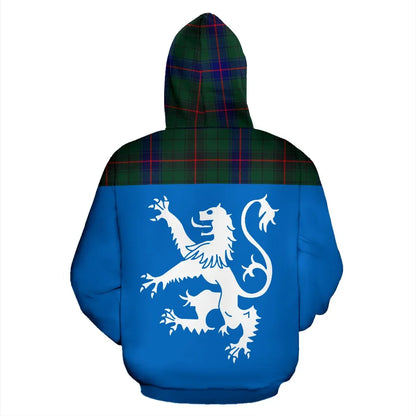 Printivon Tartan All Over Hoodie Lion Davidson Modern