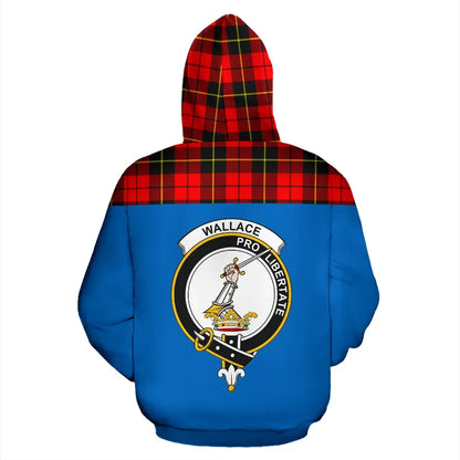 Printivon Tartan All Over Hoodie Wallace Clans