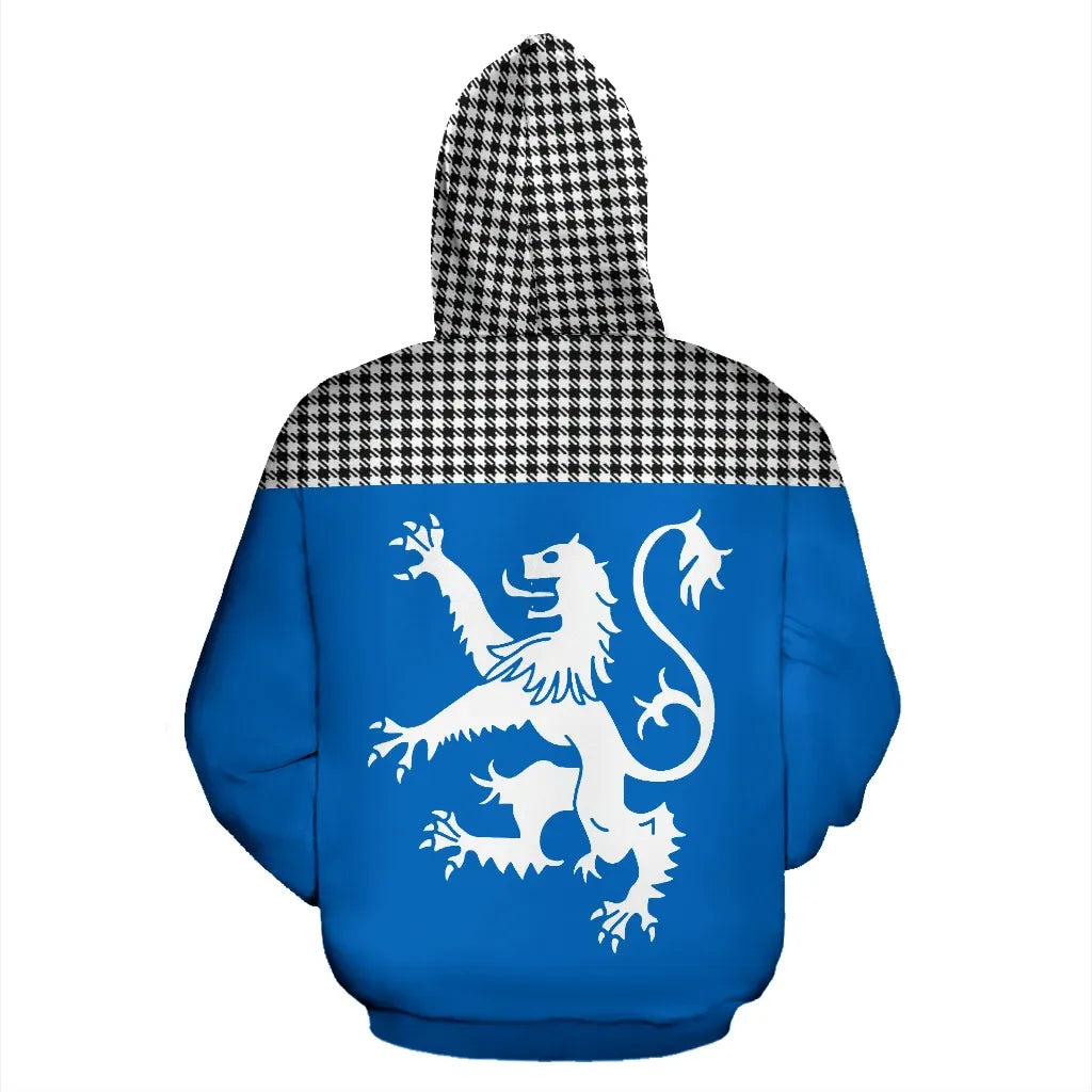 Printivon Tartan All Over Hoodie Lion Shepherd