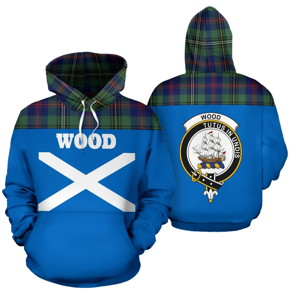 Printivon Tartan All Over Hoodie Wood Clans