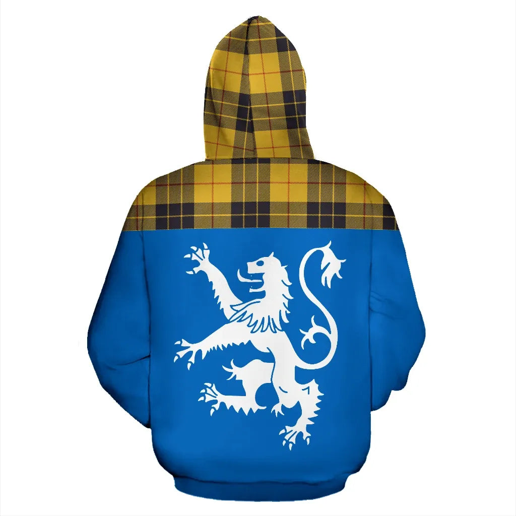 Printivon Tartan All Over Hoodie Lion Macleod Of Lewis Ancient