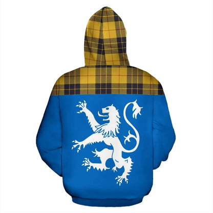 Printivon Tartan All Over Hoodie Lion Macleod Of Lewis Ancient