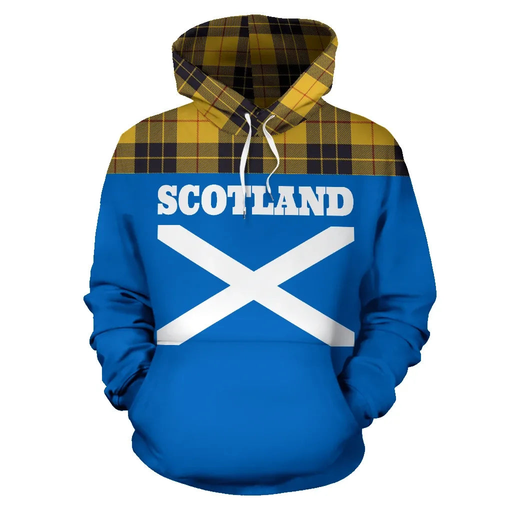 Printivon Tartan All Over Hoodie Lion Macleod Of Lewis Ancient