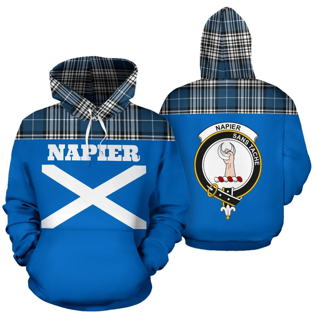 Printivon Tartan All Over Hoodie Napier Clans