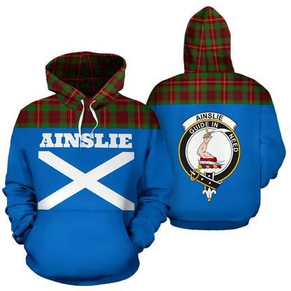 Printivon Tartan All Over Hoodie Ainslie Clans