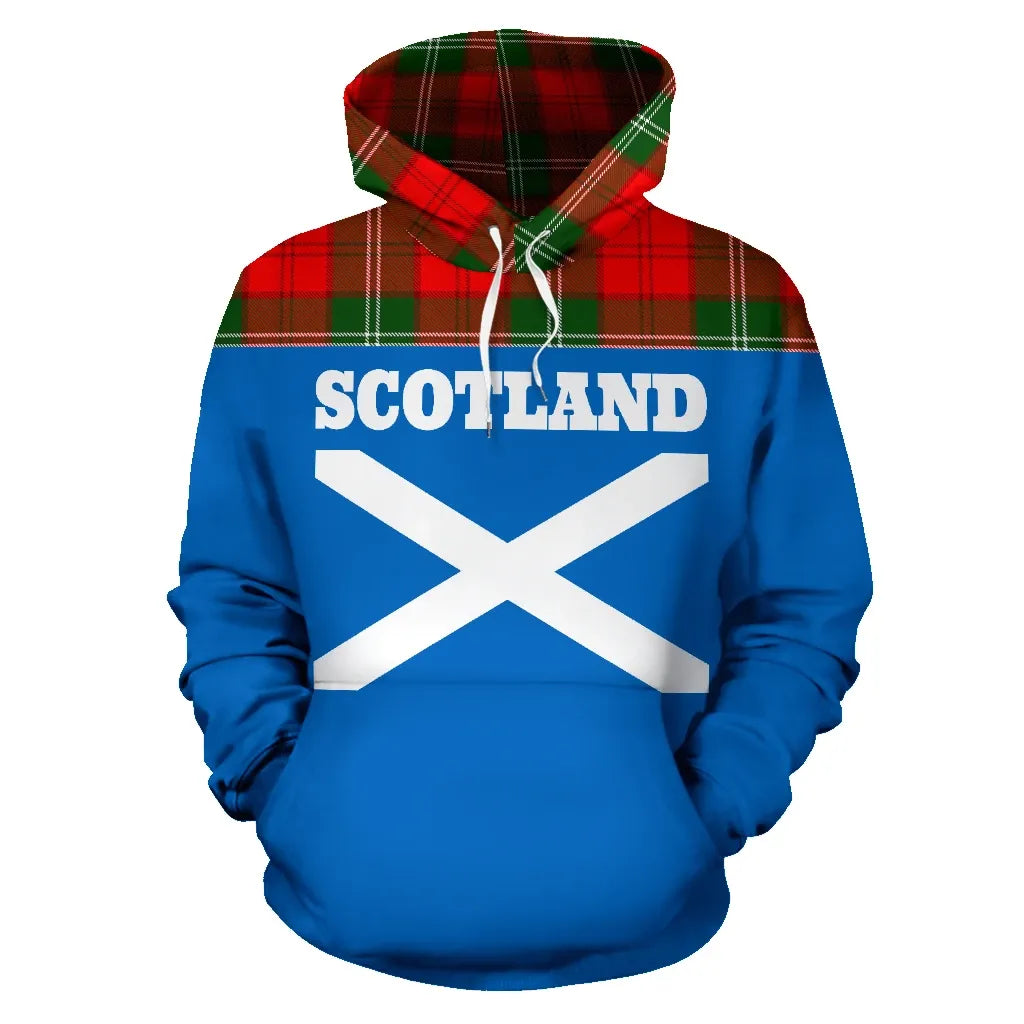 Printivon Tartan All Over Hoodie Lion Lennox Modern