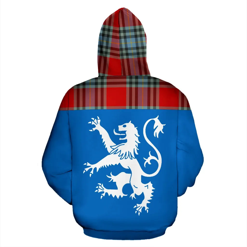 Printivon Tartan All Over Hoodie Lion Macleay