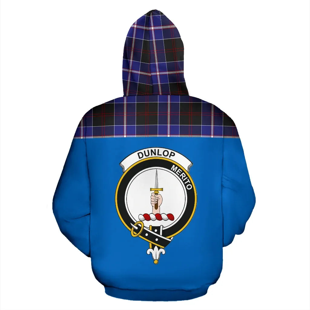 Printivon Tartan All Over Hoodie Dunlop Clans