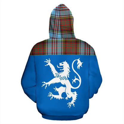 Printivon Tartan All Over Hoodie Lion Anderson Ancient
