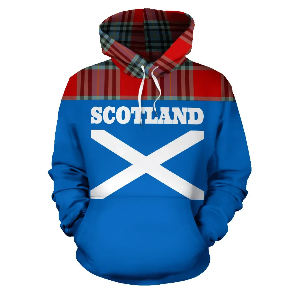 Printivon Tartan All Over Hoodie Lion Macleay