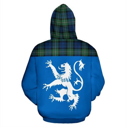 Printivon Tartan All Over Hoodie Lion Forbes Ancient