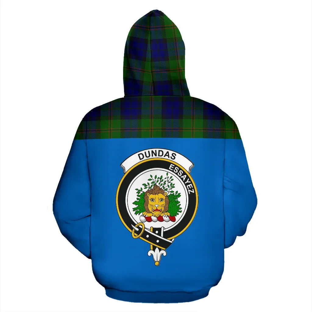 Printivon Tartan All Over Hoodie Dundas Clans