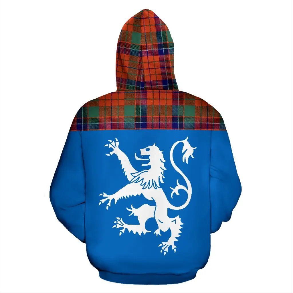 Printivon Tartan All Over Hoodie Lion Nicolson Ancient