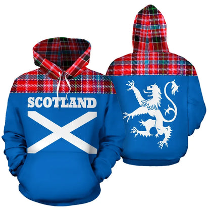 Printivon Tartan All Over Hoodie Lion Aberdeen District