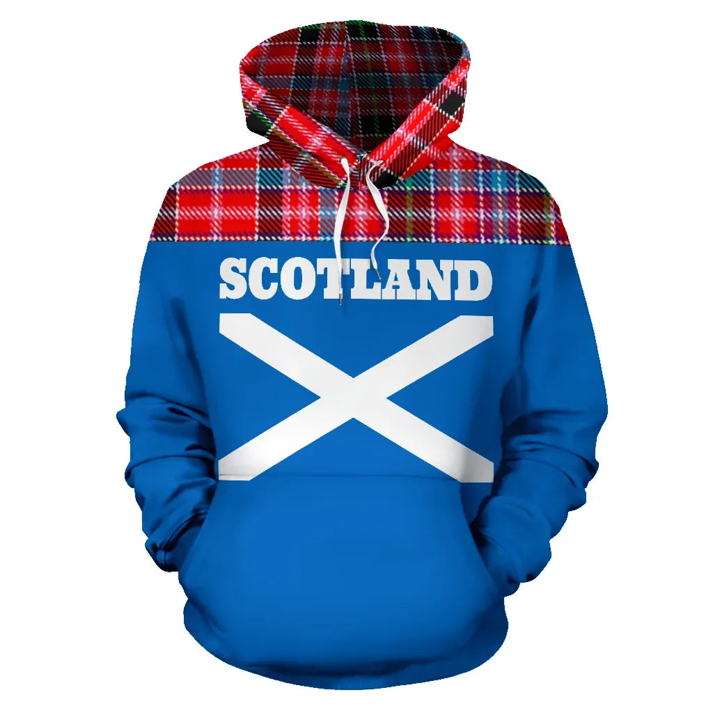Printivon Tartan All Over Hoodie Lion Aberdeen District