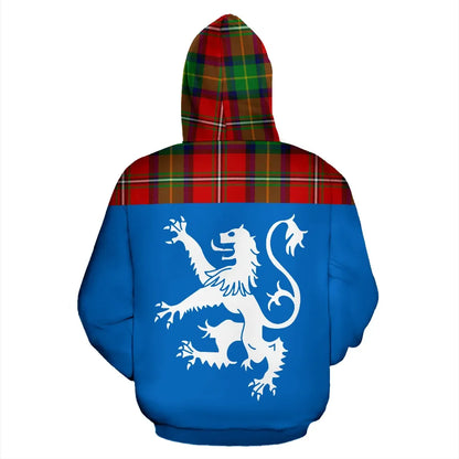 Printivon Tartan All Over Hoodie Lion Boyd Modern