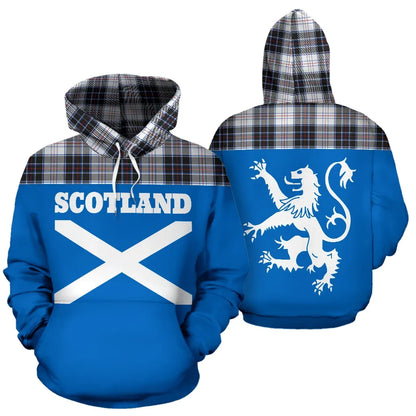 Printivon Tartan All Over Hoodie Lion Macrae Dress Modern