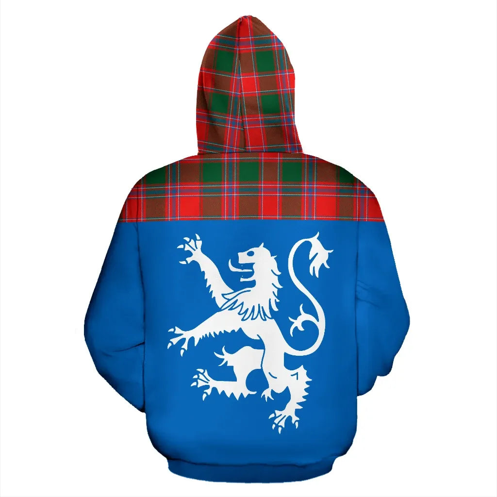 Printivon Tartan All Over Hoodie Lion Dalziel Modern