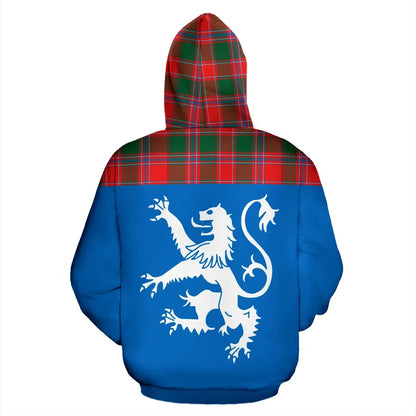 Printivon Tartan All Over Hoodie Lion Dalziel Modern