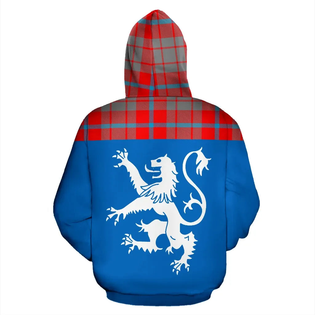 Printivon Tartan All Over Hoodie Lion Moubray