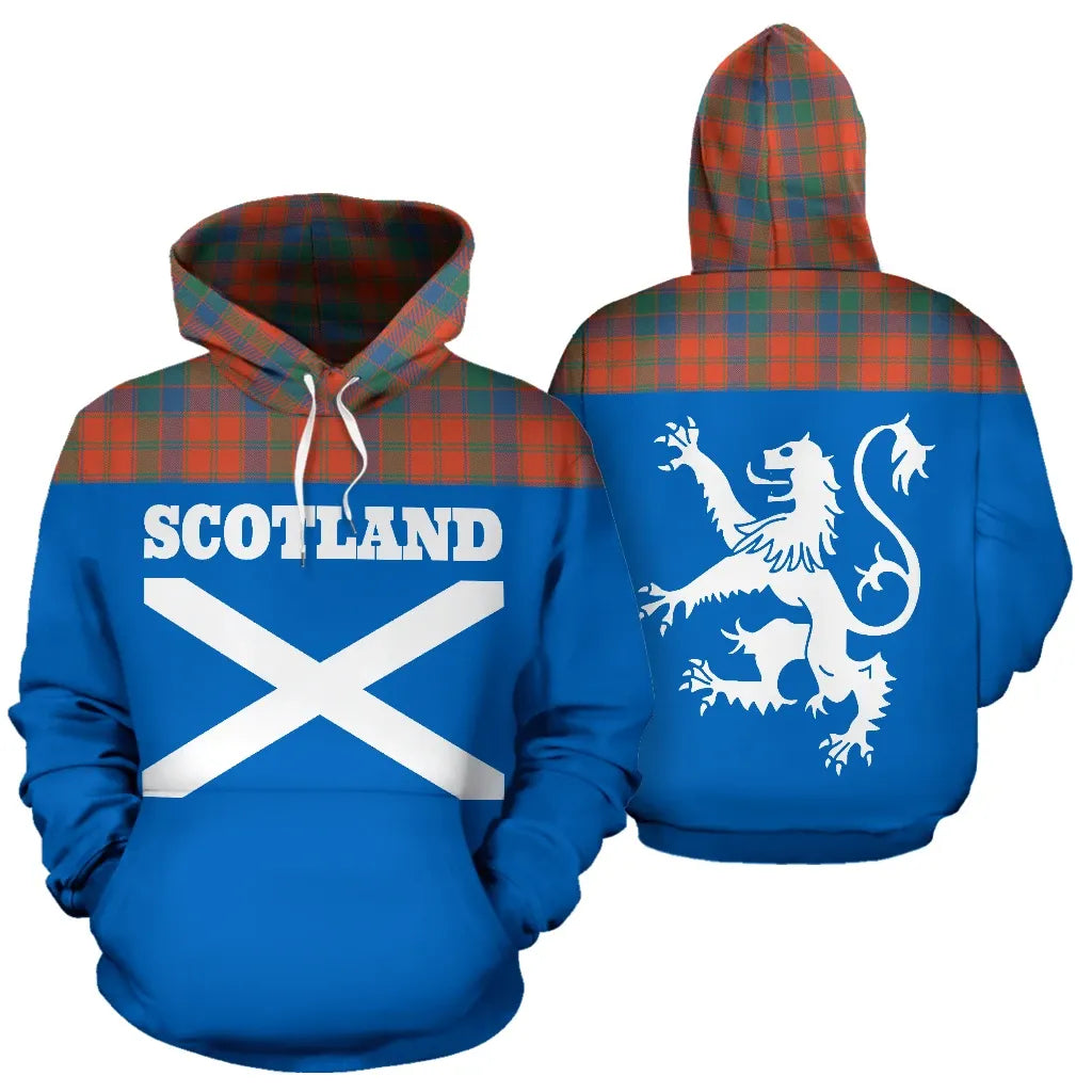 Printivon Tartan All Over Hoodie Lion Robertson Ancient
