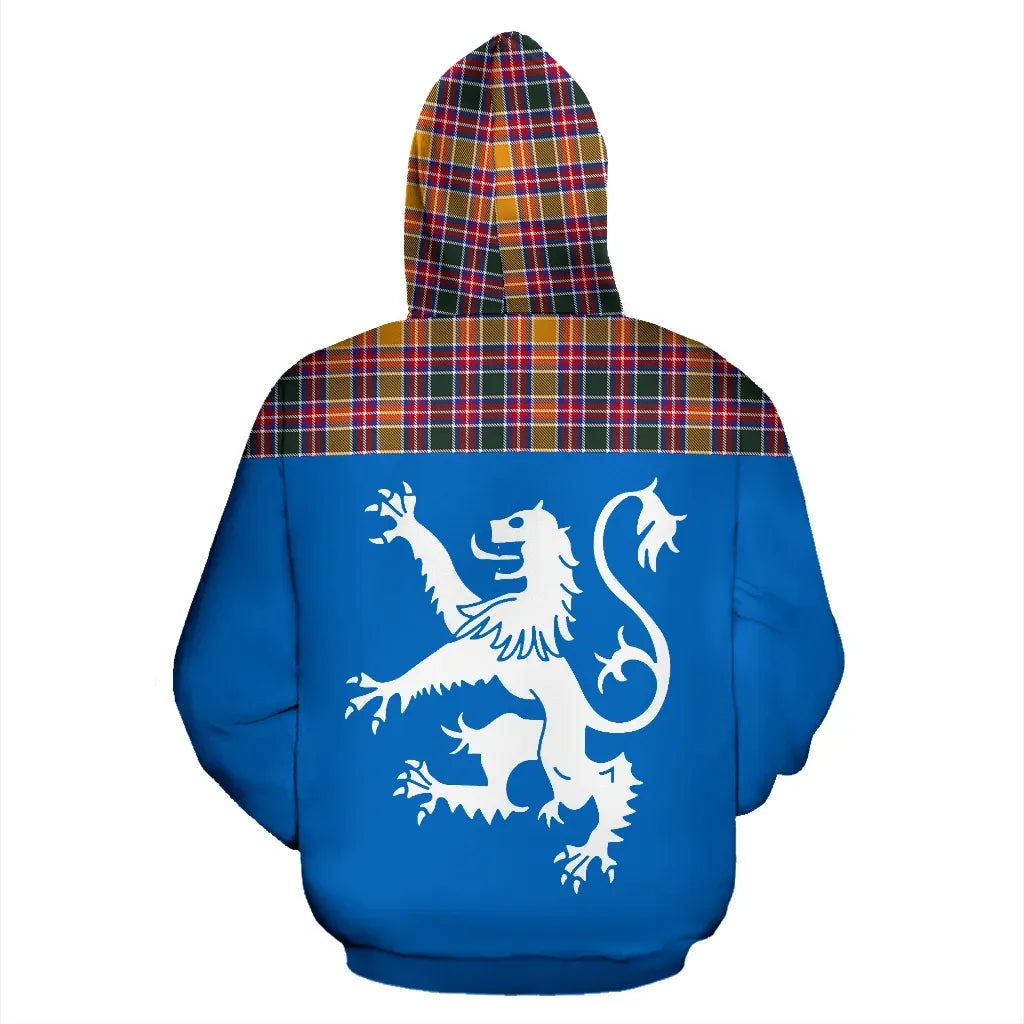 Printivon Tartan All Over Hoodie Lion Jacobite