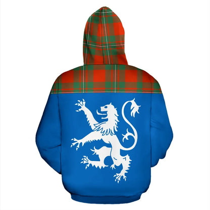 Printivon Tartan All Over Hoodie Lion Macgregor