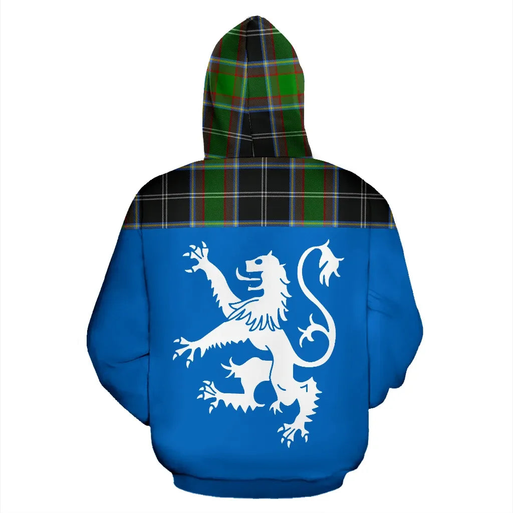 Printivon Tartan All Over Hoodie Lion Webster